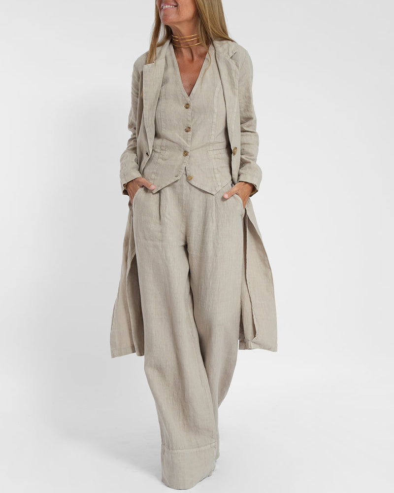 Lila - Flowing Wide-Leg Pants & Sleeveless Vest