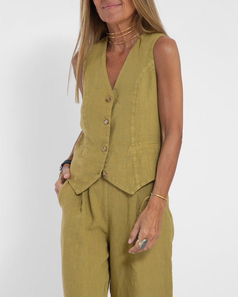 Lila - Flowing Wide-Leg Pants & Sleeveless Vest