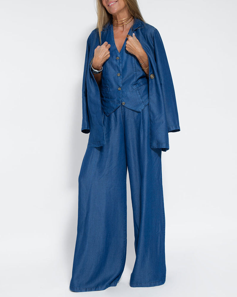Lila - Flowing Wide-Leg Pants & Sleeveless Vest