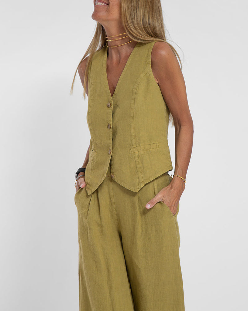 Lila - Flowing Wide-Leg Pants & Sleeveless Vest
