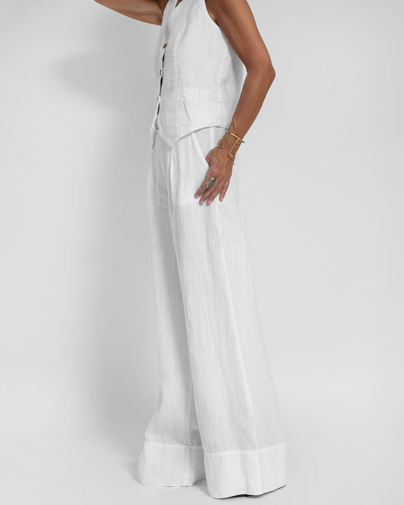 Lila - Flowing Wide-Leg Pants & Sleeveless Vest